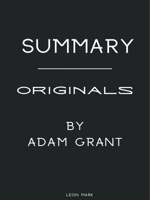 cover image of Summary of Originals